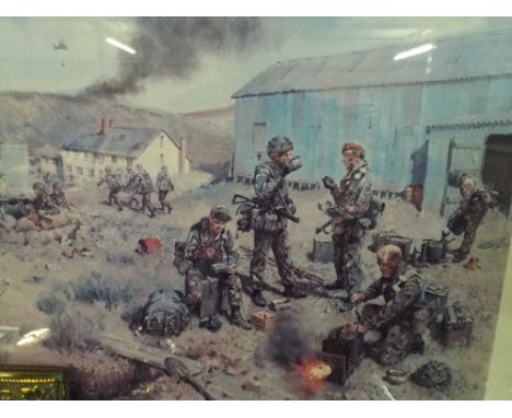 A Framed Terence Cuneo Print, A Lull in The Battle, Signed By The Artist. 
