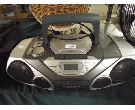 A Philips CD Radio Cassette Recorder.