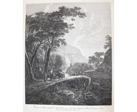 Steiner, Emanuel: (1778 Winterthur 1831). Die Frau auf dem Maulesel. Radierung n. Jan Both, 1808. 34,5 x 29, Blgr. 41 x 33,8 