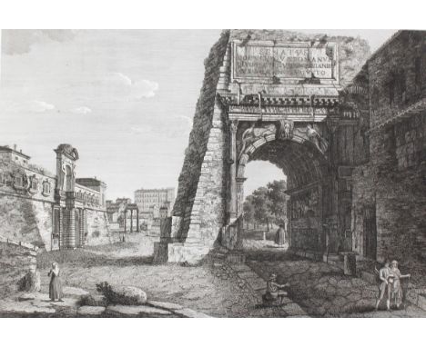 Morel, François: (um 1768 Franche-Comté - Rom (?) um 1840). Veduta del Arco di Tito Veduta del Sepolcro volgaramente detto de