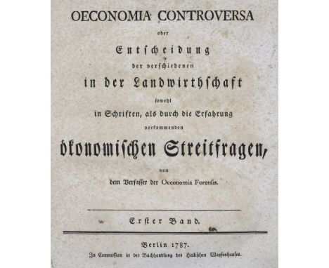(Pfeiffer,J.V.v.).: Lehrbuch sämmtlicher oeconomischer Cameralwissenschaften. 4 Bde. Mannheim, Schwan 1777-79. Mit einigen Ku