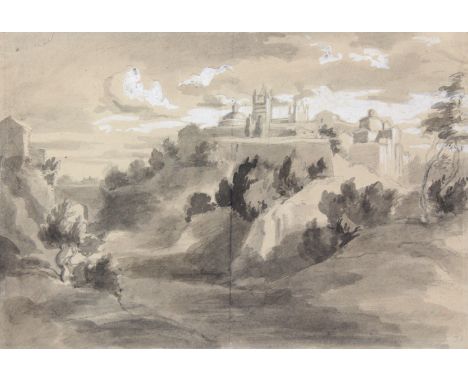 Burgen,: tls. als Ruinen. 2 Bleistiftzeichnungen, 1 lavierte Tuschezeichnung. Anonym, 19. Jh. Zw. 14 x 19 u. 19 x 27 cm. Tls.