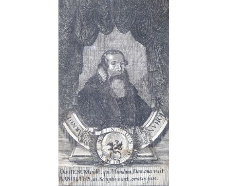 Arndt,J.: Fünff Bücher vom wahren Christenthum... 5 Tle. in 1 Bd. Lüneburg, Stern 1685. Mit Kupfertitel, gest. Portrait-Front