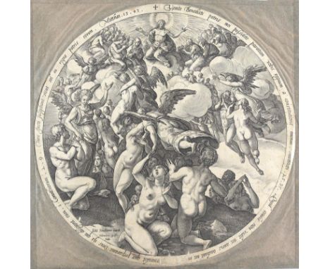 Goltzius, Hendrick: (1558 Bracht - Haarlem 1616/17). Himmelfahrt der Seligen. Bl. 3 aus der Folge "Die vier letzten Dinge". K