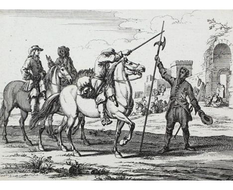 Bodenehr, Georg Conrad: (1663 Augsburg 1710). 7 Kupferstiche aus Reiterstudien und Reitergefechte. Nach G.P.Rugendas bei J.E.