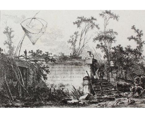 Richard, Jean Claude,: Abbé de Saint-Non (1727 Paris 1791). 4 Radierungen auf zwei Bl. aus d. Serie "Varie vedute del gentile