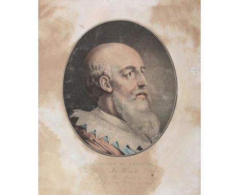 Frieselhem, P.: (Ort unbekannt, 18. Jdt.). Portrait Maximilien de Bethune. Nach einem Gemälde von Frans Pourbus. Mezzotinta. 