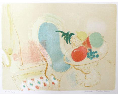 Portmann, Hannes: (1927 Sempach - Forch 2007). Obststillleben. Farblithographie. 32,3 x 42,7 cm. Sign. - Ex. 117/200.   R