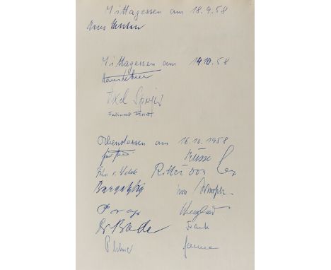 Gästebuch: des Botschafters Herbert Blankenhorn, deutscher Diplomat (1904-1991). 81 Bl., davon 42 mit hs. Eintragungen. Braun