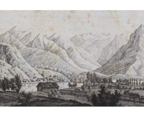 Babo, Lambert von: (1790 Mannheim - Weinheim 1862). Folge von 6 Bl. Schweizer Ansichten. Radierungen bei Felsing, Darmstadt u