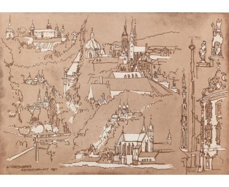 Pohl, Alfred: (1928 Essen - Göttigen 2019). 6 versch. Motive in 8 Bl. Farbholzschnitte (7) bzw. Aquatintaradierung, überwieg.