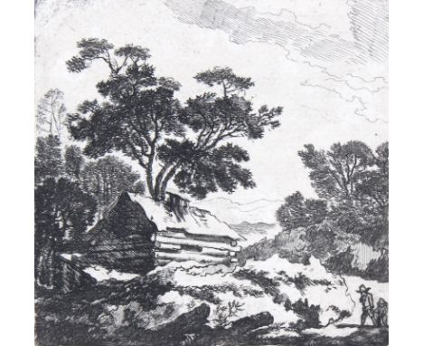 Kölbl, Anton: (1771 Wien 1843). Über 30 Landschaftsdarstellungen auf 22 Blatt. Radierungen um 1795. 5,7 x 9,7 cm - 13,5 x 17,
