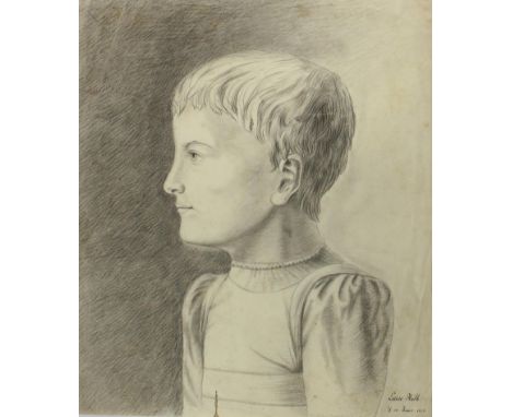 Huth, Mathilde: (19. Jh.). 4 Bl. Bleistiftzeichnungen bzw. -skizzen mit Portraits: ihre Mutter Auguste Huth, Marie Huth u. Wi