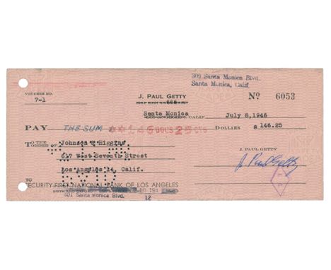Konvolut: von 7 Autographen aus dem Bereich Wirtschaft.  Vorhanden: ╔Getty, Jean Paul╗, US-am. Industrieller u. Kunstmäzen (1