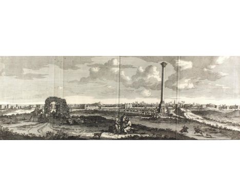 Alexandria.: Ansichten von Alexandria mit Staffagefiguren. 2 Kupferstiche. 18. Jhdt. 22,2 x 62 cm. I.d.Pl. Titel u. 96, 97. -