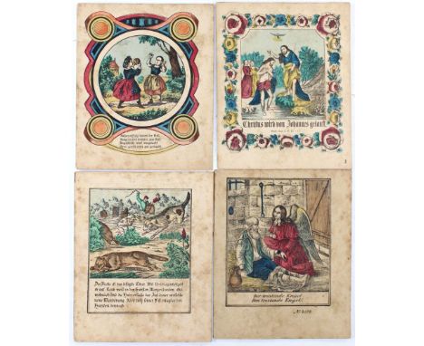 Schulhefte mit lith. Umschlag.: 6 Schreibhefte der Schülerin Katharina Maria Engel Rittmeister aus Hiddinghausen. 1870-72. Gr