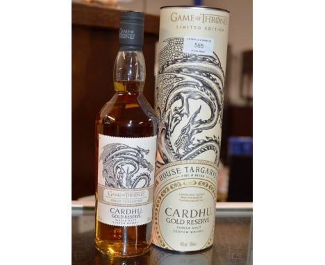 CARDHU GOLD RESERVE GAME OF THRONES HOUSE TARGARYEN, FIRE &amp; BLOOD SINGLE MALT SCOTCH WHISKY, WITH PRESENTATION BOX - 700M