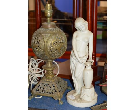 DECORATIVE EASTERN STYLE LAMP BASE &amp; FIGURINE ORNAMENT    