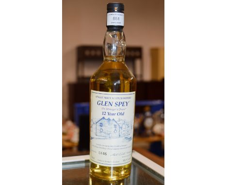 GLEN SPEY THE MANAGER'S DRAM 12 YEAR OLD SINGLE MALT SCOTCH WHISKY - 70CL, 53.5% VOL    