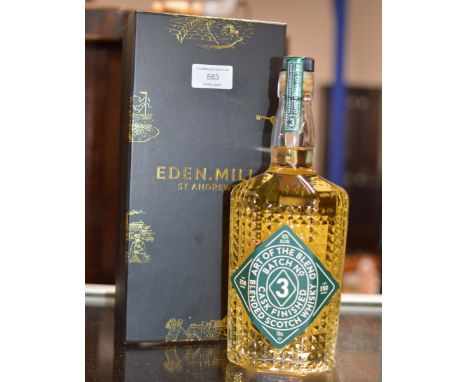 EDEN MILL ST ANDREWS BATCH NUMBER 3 BOTTLE 120/350 CASK FINISHED BLENDED SCOTCH WHISKY, WITH PRESENTATION BOX - 70CL, 43% VOL