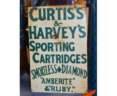 METAL &amp; ENAMEL ADVERTISING SIGN    