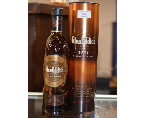 GLENFIDDICH 1991 VINTAGE RESERVE SINGLE MALT SCOTCH WHISKY, WITH PRESENTATION BOX - 70CL, 40% VOL    
