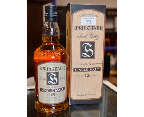 SPRINGBANK CAMPBELTOWN 15 YEAR OLD SINGLE MALT SCOTCH WHISKY, WITH PRESENTATION BOX - 70CL, 46% VOL    