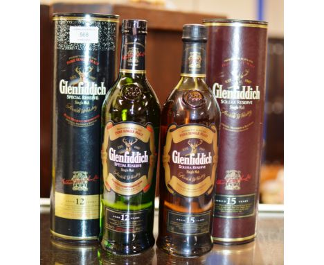 GLENFIDDICH SOLERA RESERVE 15 YEAR OLD SINGLE MALT SCOTCH WHISKY WITH PRESENTATION BOX - 70CL, 40% VOL, &amp; GLENFIDDICH SPE