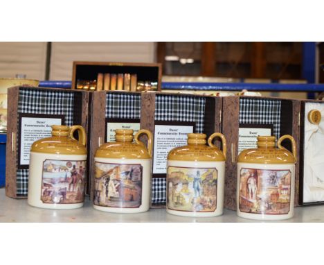 SET OF 4 ROBERT BURNS BI-CENTENARY CERAMIC DECANTERS (FULL &amp; SEALED) WITH PRESENTATION BOXES - EACH DECANTER = 70CL, 40% 