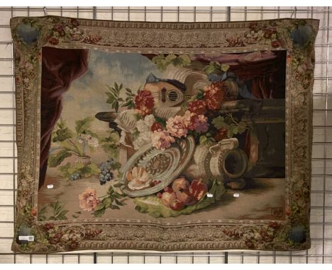 FRENCH TAPESTRY BY TAL - GARDEN SCENE 105CMS (H) X 138CMS (W) APPROX