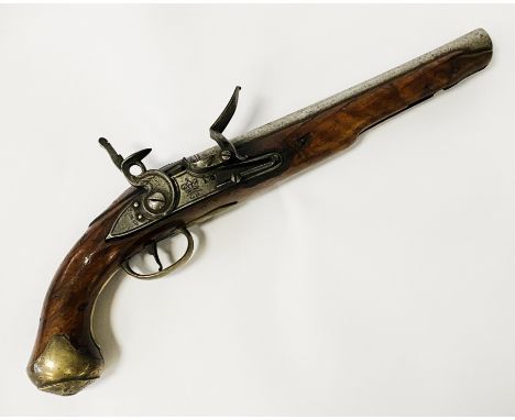 EARLY BRITISH MILITARY LIGHT DRAGOON FLINTLOCK PISTOL - TOWER- CIRCA 1770'S A/F