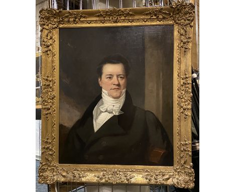 ATTRIBUTED TO SIR THOMAS LAWRENCE 1769-1830 OIL ON CANVAS - PORTRAIT - 75CM X 62CM
