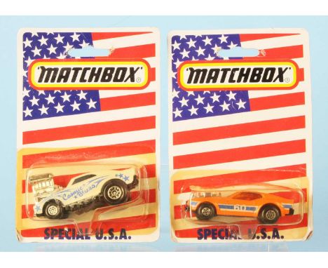 Matchbox Superfast 2 x USA Special Editions on RARE French Blister Packs - (1) MB60 Ford Mustang "Good Vibrations" (10b Pisto