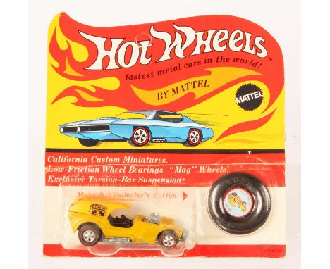 Hot Wheels Redline Ice 'T' - Enamel yellow, black interior &amp; rear door, 2x blocks of ice to rear, 1969 Hong Kong base, co