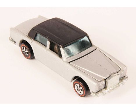 Hot Wheels Redline Rolls Royce Silver Shadow. Grey enamel body with matt black roof, brown interior - which has been incorrec
