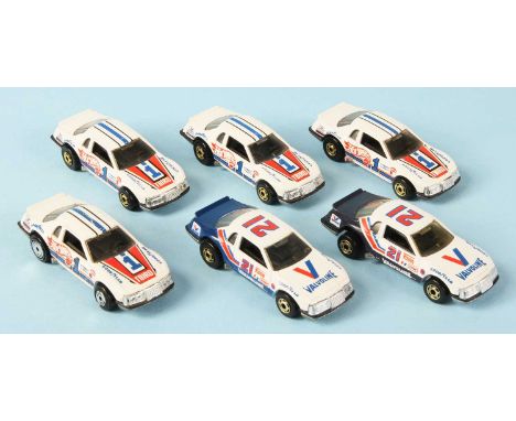 Hot Wheels 4 x '81 Thunder Burner &amp; 2 x Thunderbird Stocker - all are smoke windows, black interior, gold hubs unless sta