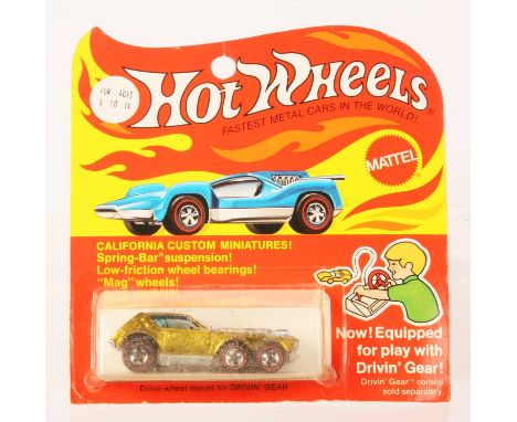 Hot Wheels Redline Open Fire - Spectraflame Yellow, black interior, blue window tint, toning to body &amp; inside of blister 