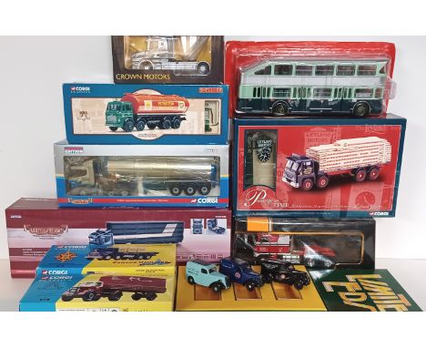 IXO MODELS TR044 KENWORTH K100 AERODYNE, 8 CORGI'S -&nbsp; CC13734 SCANIA R HOUGHTON PARKHOUSE, CP12837 SCANIA CAB, 24203 SHE