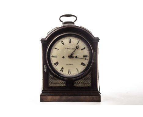 A fine Regency mahogany repeater bracket clock, marked G. Kershaw London to the dial, having good quality fusee movement in c