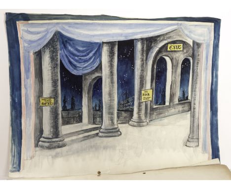William Chappell (1907-1994) a good group of various theatre production sketch and costume designs and backdrop drawings from