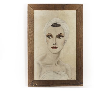 William Chappell (1907-1994) oil on board, Portrait Of Margot Fonteyn, 50cm x 31cm, signed and dated lower right, Chappell 19