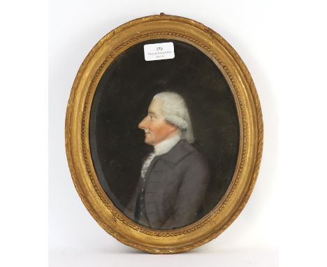 English School (late 18th century), Portrait Mr Delves, Vice Counsel at the Court of Spain, pastel, oval, 24.5 x 19cm. Framed