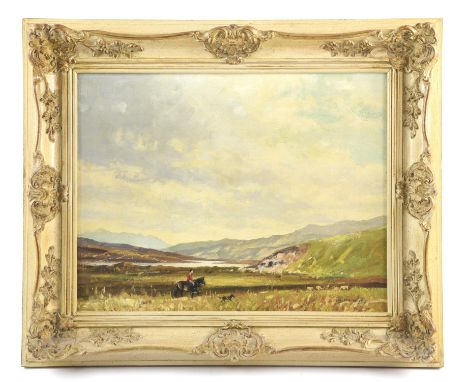 William Robert Jennings (20th century), Skye Sjepherd Loch Lethuen, oil on canvas, signed lower right, 36 x 46cm.; together w