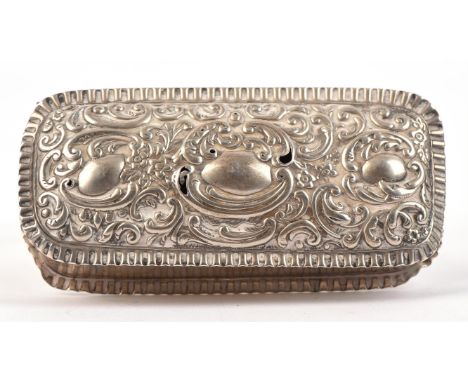 Silver table top snuff or trinket box. Birmingham 1900 