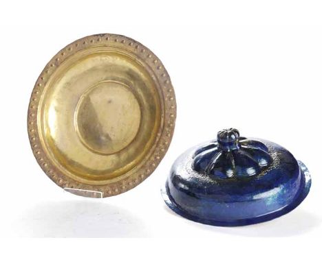 EARLY 20TH CENTURY OTTOMAN COPPER GILT AND ENAMEL LIDDED BOWL 
of circular form, the bowl and lid with gilt interiors and ena