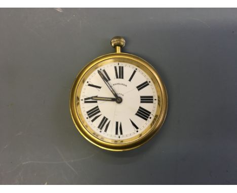 A brass 1/4 repeater 8 days small clock.