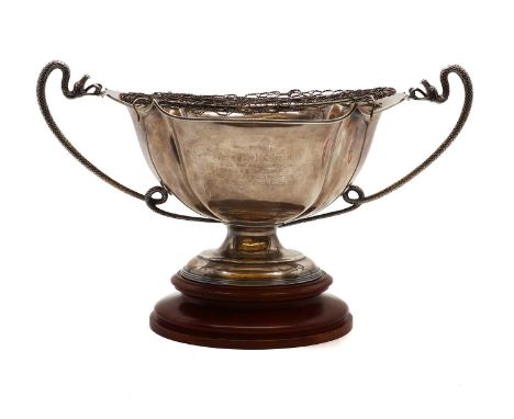 14 inch Silver Wine Cooler Trophy Cup on Black Perpetual Base-30 Small