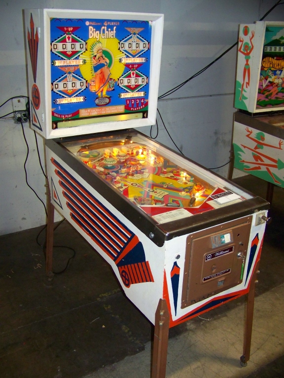 BIG CHIEF PINBALL MACHINE WILLIAMS CLASSIC Item is in used condition ...