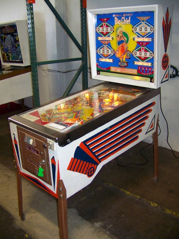 BIG CHIEF PINBALL MACHINE WILLIAMS CLASSIC Item is in used condition