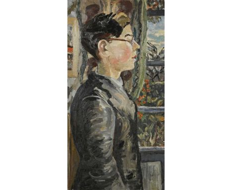 § Lucy Harwood (British 1893-1972) Portrait of a boy beside a windowoil on canvas75 x 39cm  Provenance:With Sally Hunter Fine